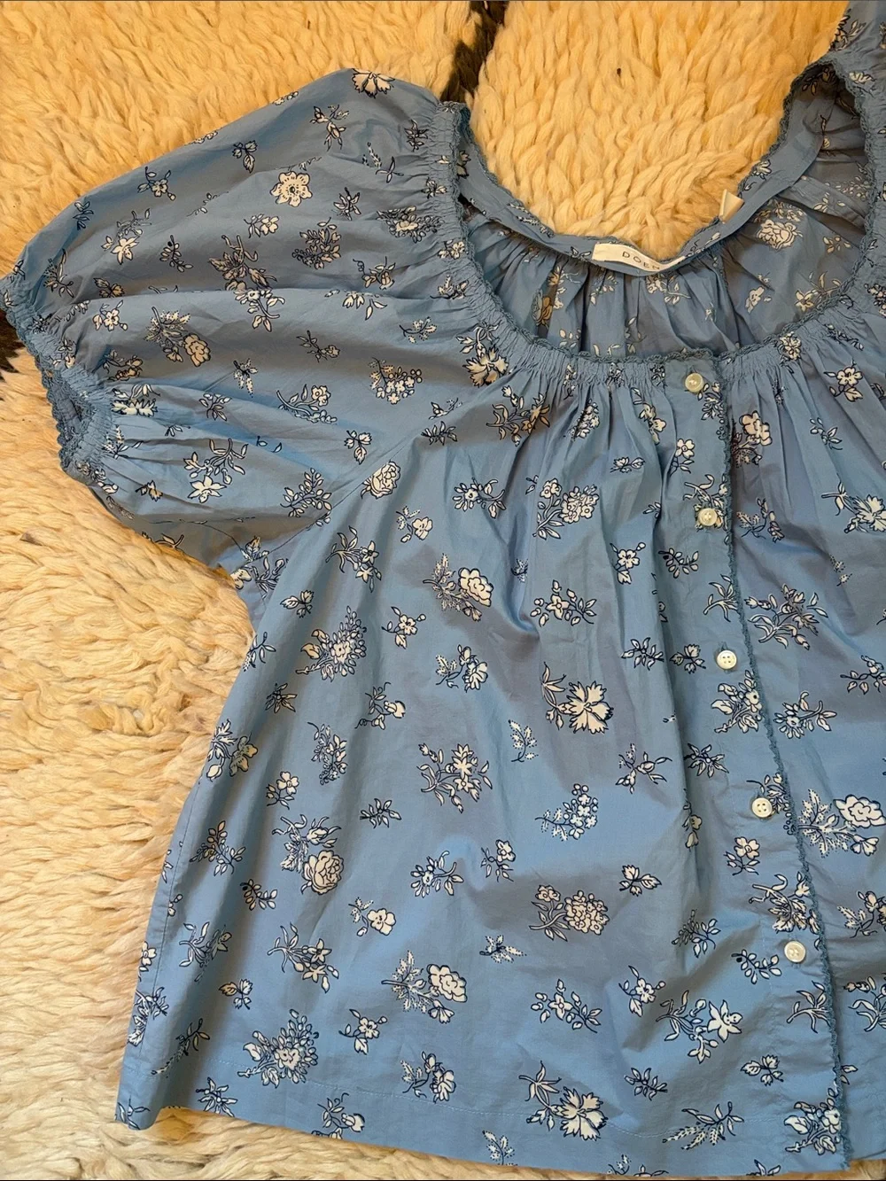 DÔEN Tennessee Top in Sky Bouton De Rose